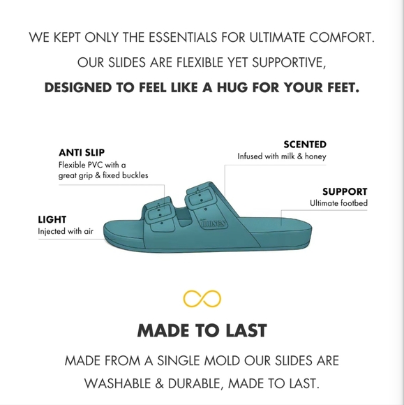 Brand New Freedom Moses-Moses Two Band Slides size 8/9 - Picture 5 of 9